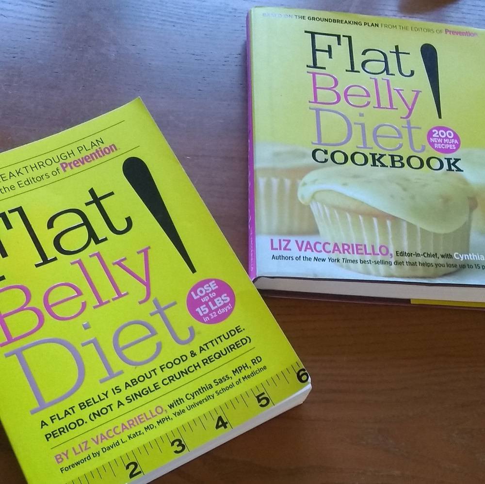 Flat Belly Diet Cookbook & Flat Belly Diet Book Set of 2 Books New